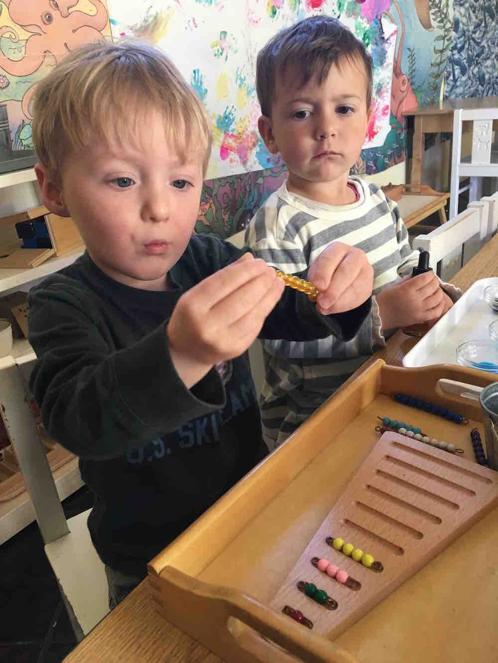 Bead Work at Sylvie's Montessori